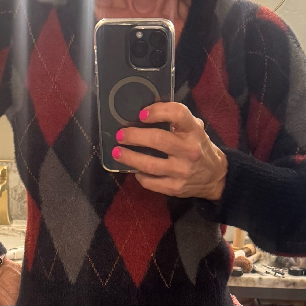 Evereve Cozy Knit Sweater in Black and Brown